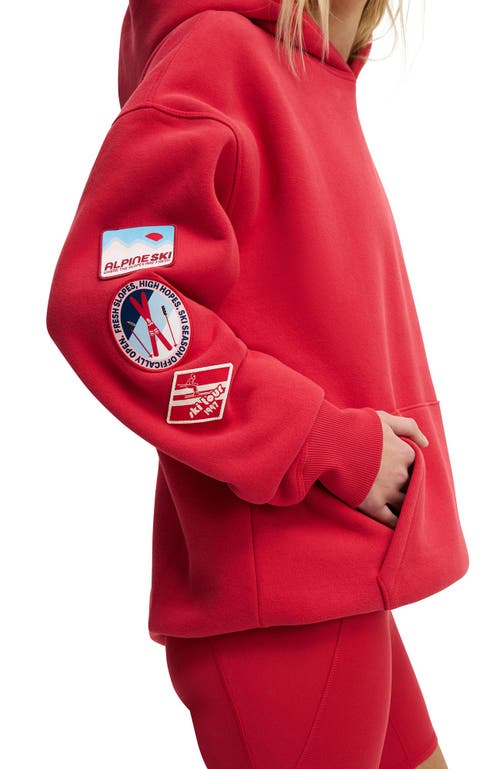 Cotton On Body Active Plush Premium Graphic Hoodie In Red