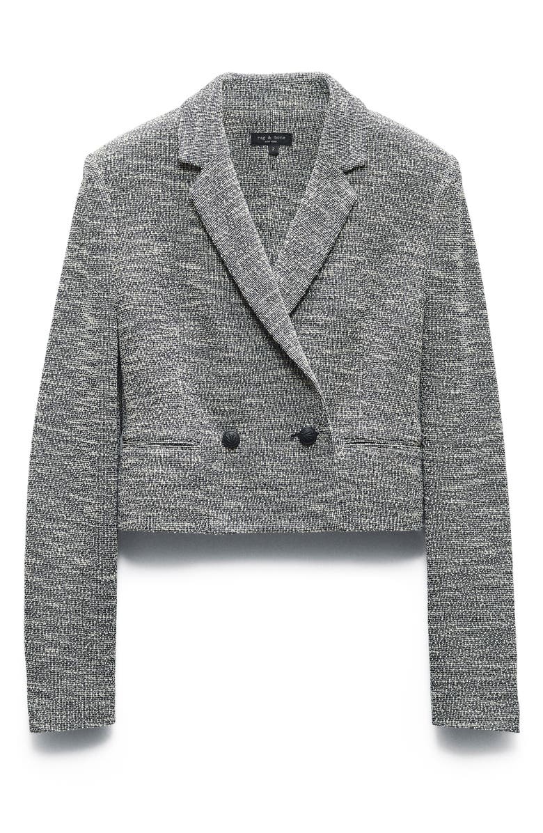 rag & bone Josie Italian Tweed Blazer, Alternate, color, Nvywhiteml