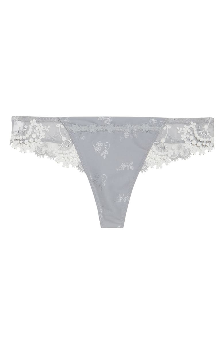 Simone Perele 'Wish' Embroidered Tanga Thong, Alternate, color,