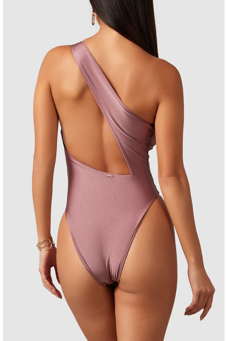Serenity One-Piece Swimsuit, Alternate, color, Mauve
