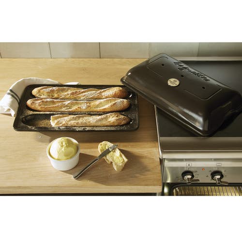 Emile Henry Flame Baguette Baker In Charcoal