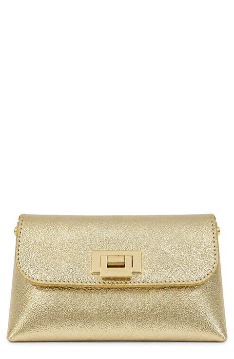 Cecilia Metallic Leather Clutch