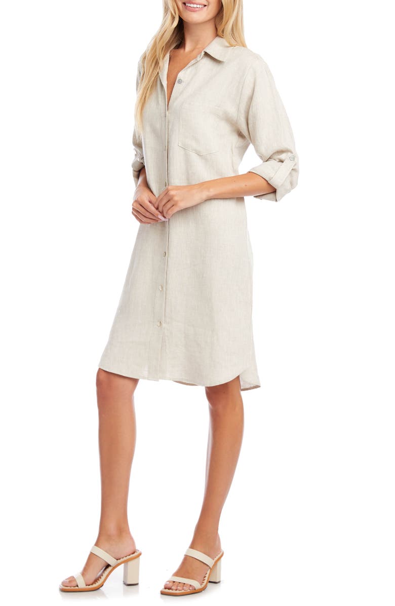 Karen Kane Linen Shirtdress, Alternate, color,