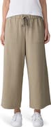 Eileen Fisher Stretch Organic Cotton Crop Wide Leg Pants