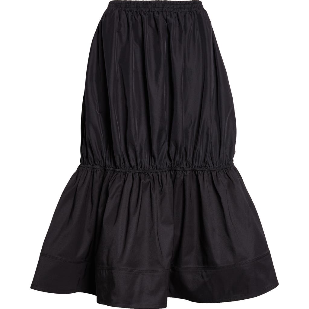 Melitta Baumeister Gathered Midi Skirt In Black