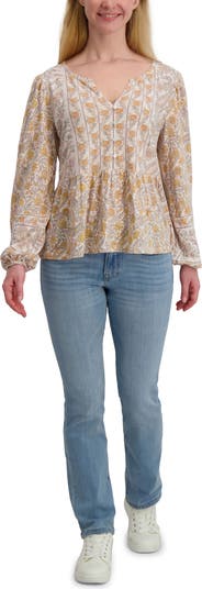 Long Sleeve Cotton Babydoll Top