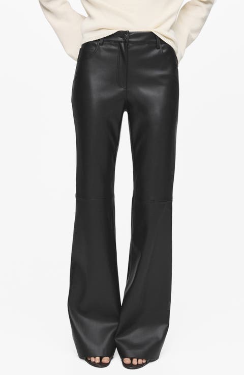 Connie Flared Faux Leather Pants