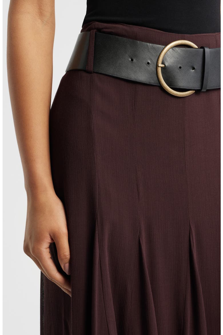 Belted Skirt, Alternate, color, MAROON