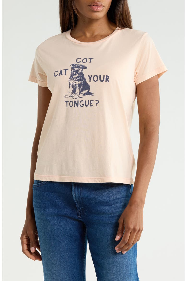 The Boxy Goodie Goodie Supima® Cotton Tee, Main, color, CAT GOT YOUR TONGUE