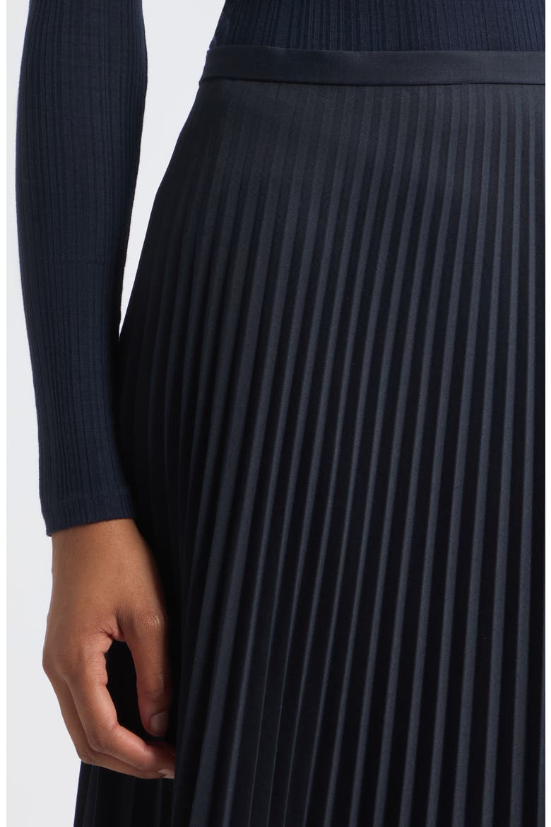 The Accordion Pleated Maxi Skirt, Alternate, color, NAVY