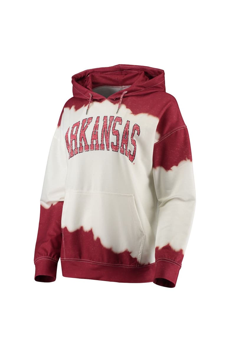GAMEDAY COUTURE Women
s Gameday Couture White/Cardinal Arkansas Razorbacks For the Fun Double Dip-Dyed Pullover Hoodie, Alternate, color, White