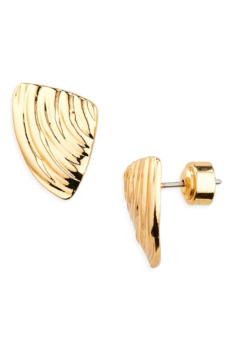 Textured Stud Earrings, Main, color, GOLD