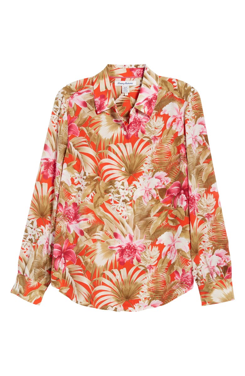 Tommy Bahama Paradise Perfect Floral Silk Shirt, Alternate, color, 