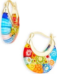 EYE CANDY LOS ANGELES Zahira Flower Hoop Earrings