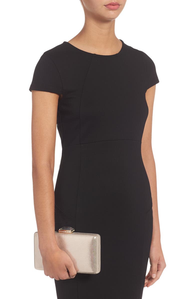 Nordstrom Metallic Box Clutch, Alternate, color,