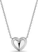 DEVATA Contoured Line Heart Pendant Necklace