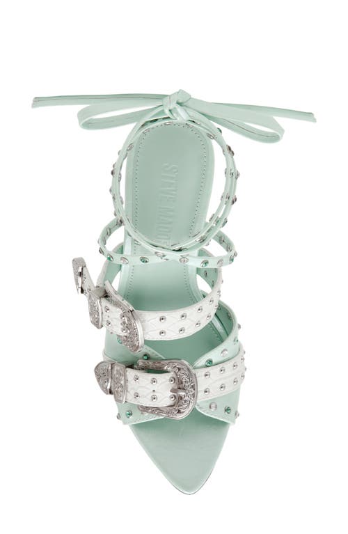 Steve Madden Saddle Embellished Ankle Strap Sandal In Multi