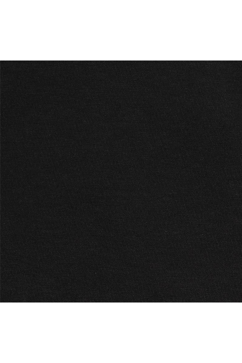 Cotton Long-Sleeved Top, Alternate, color, BLACK