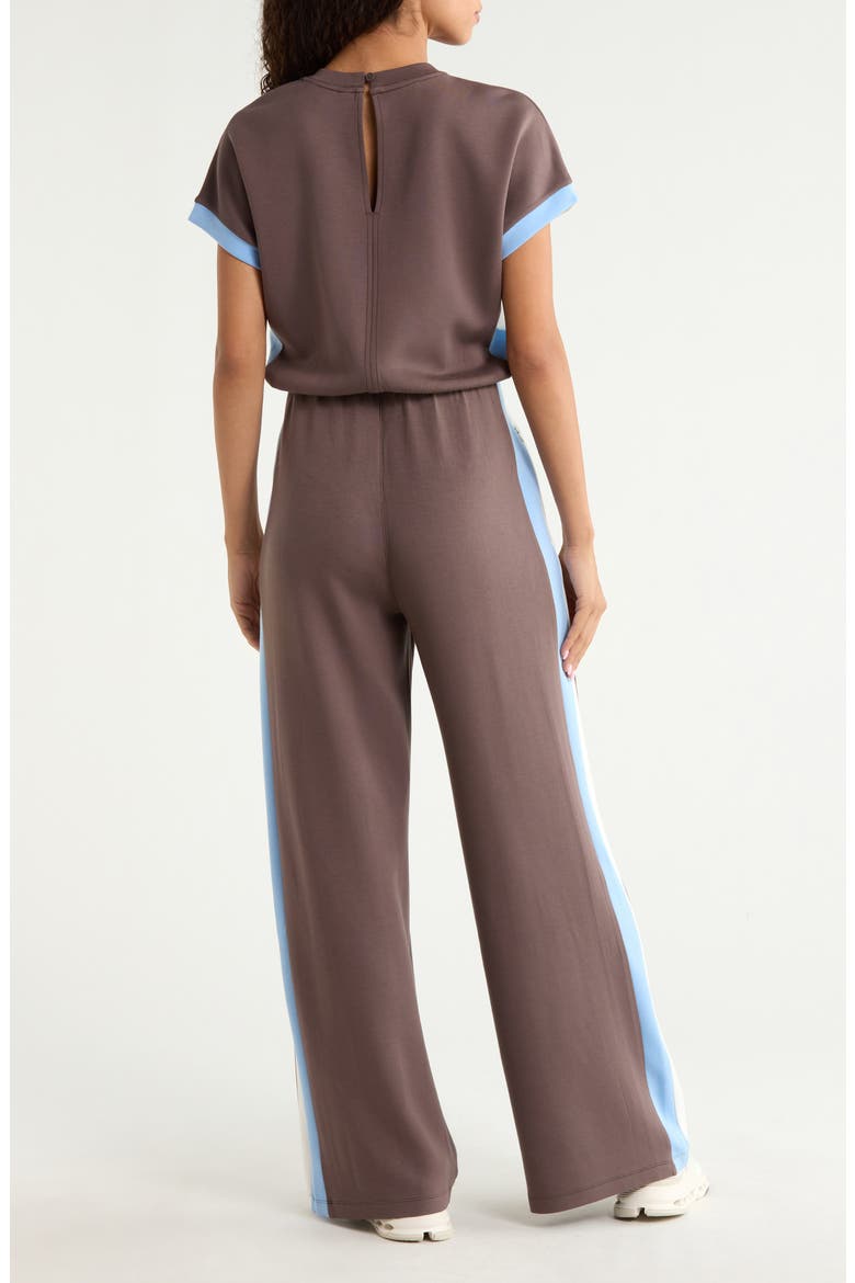 AirEssentials Colorblock Jumpsuit, Alternate, color, DARK CACAO STRIPE