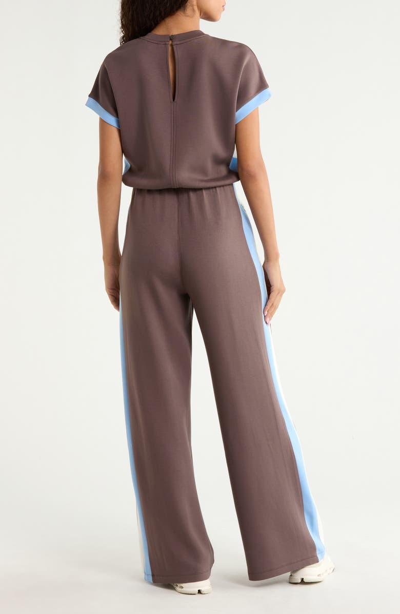 SPANX<sup>®</sup> AirEssentials Colorblock Jumpsuit, Alternate, color, Dark Cacao Stripe