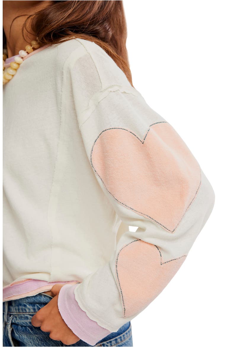 You're a Star Cotton Knit Top, Alternate, color, MINT HEART COMBO