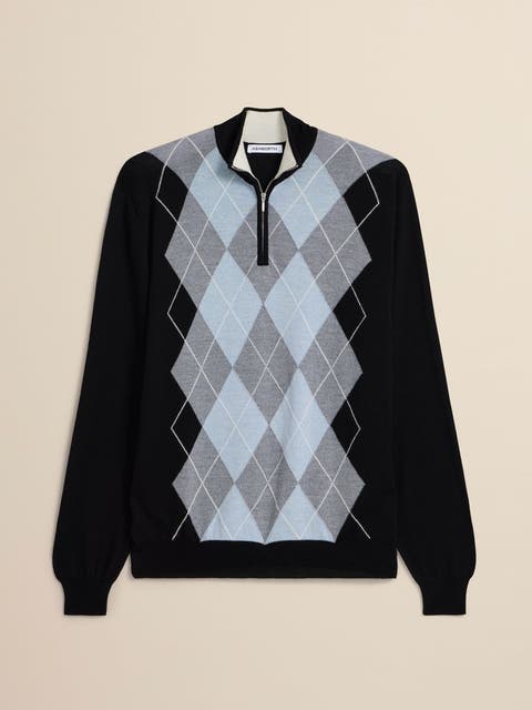 Extrafine Merino Argyle 1/4 Zip