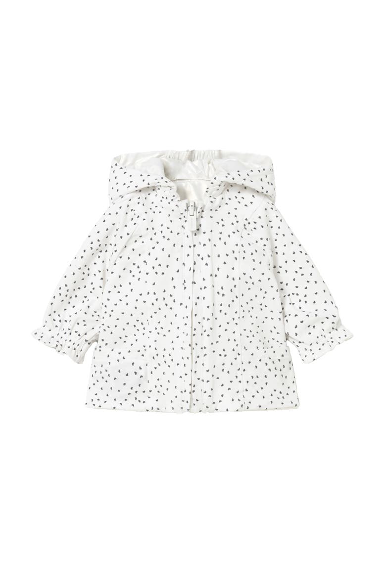 Hooded Glossy Jacket, Alternate, color, White
