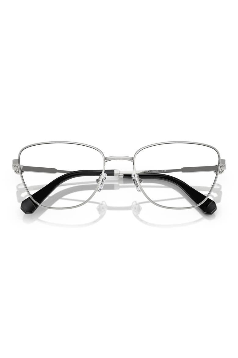 53mm Cat Eye Optical Glasses, Alternate, color, SILVER