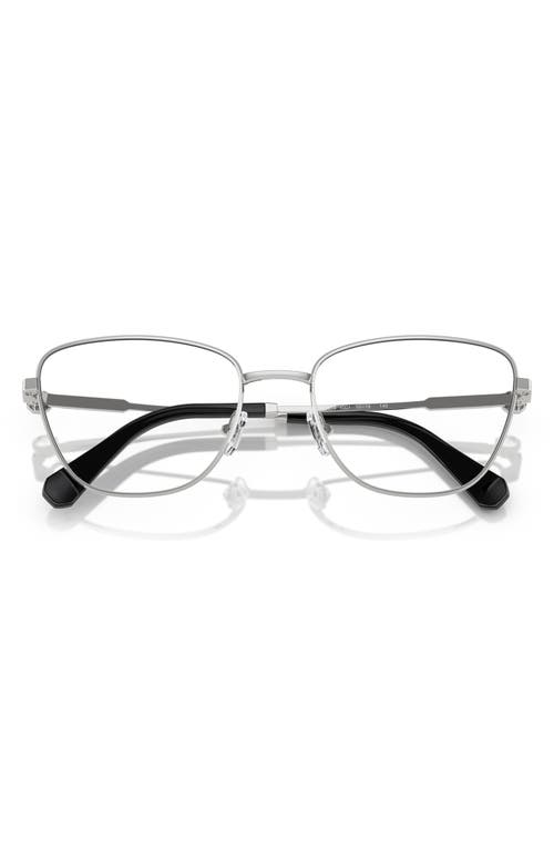 Swarovski 53mm Cat Eye Optical Glasses In Silver