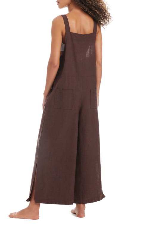 Sanctuary Tie Strap Cotton & Linen Cover-up Overalls