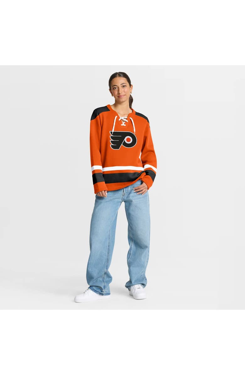 FANATICS Women's Fanatics  Orange Philadelphia Flyers Icing Long Sleeve Lace Up Sweatshirt, Alternate, color, 