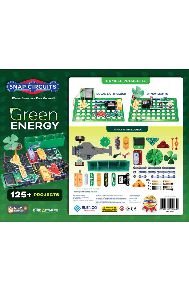 Snap Circuits Green Energy Stem Learning Toy, Alternate, color, Multicolored