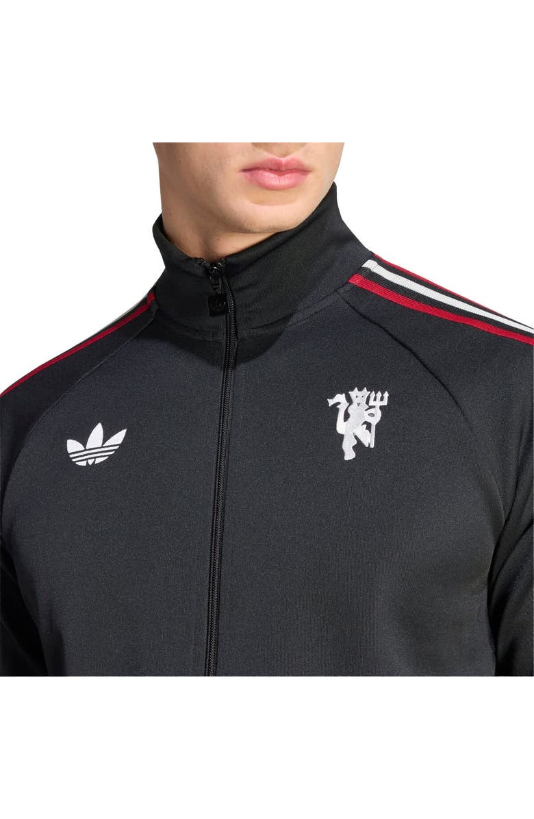 adidas Originals Men's adidas Originals  Black Manchester United Culturewear Full-Zip Track Jacket, Alternate, color, Black