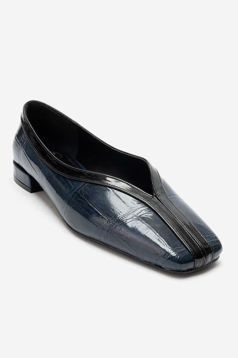 Zelene Square Toe Ballet Flat