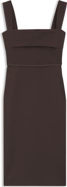 BOSS Layered Detail Slim Fit Jersey Dress
