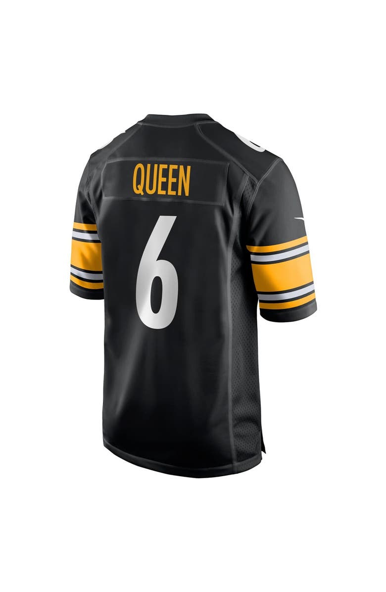 Nike Men's Nike Patrick Queen Black Pittsburgh Steelers Game Player Jersey, Alternate, color, Black