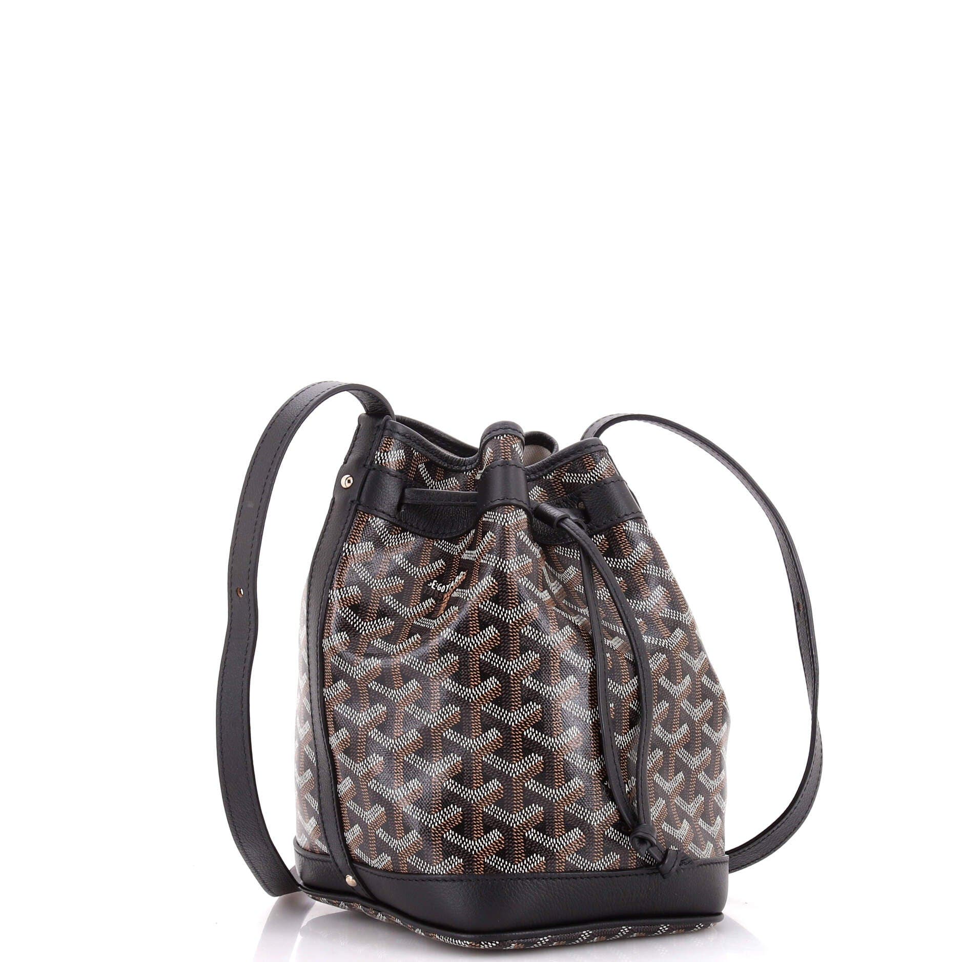 Petit Flot Bucket Bag Coated Canvas PM, Alternate, color, Black