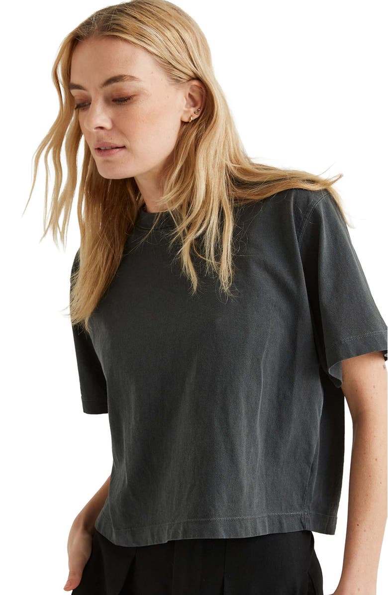 Richer Poorer The Relaxed Crop Tee, Alternate, color, Stretch Limo