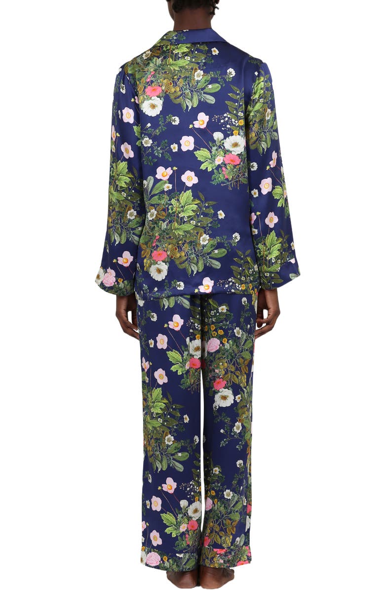 Papinelle x Karen Walker Floral Print Silk Pajamas, Alternate, color, 