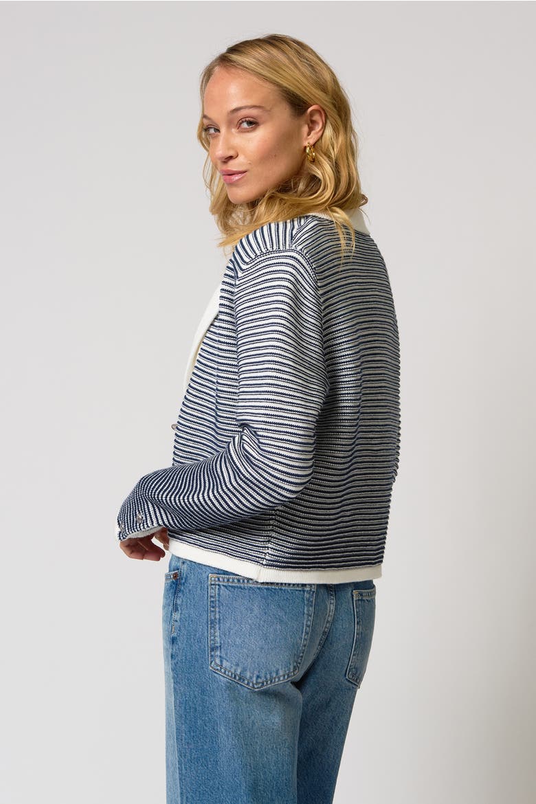 Coen Garter Stripe Jacket, Alternate, color, NAVY STRIPE