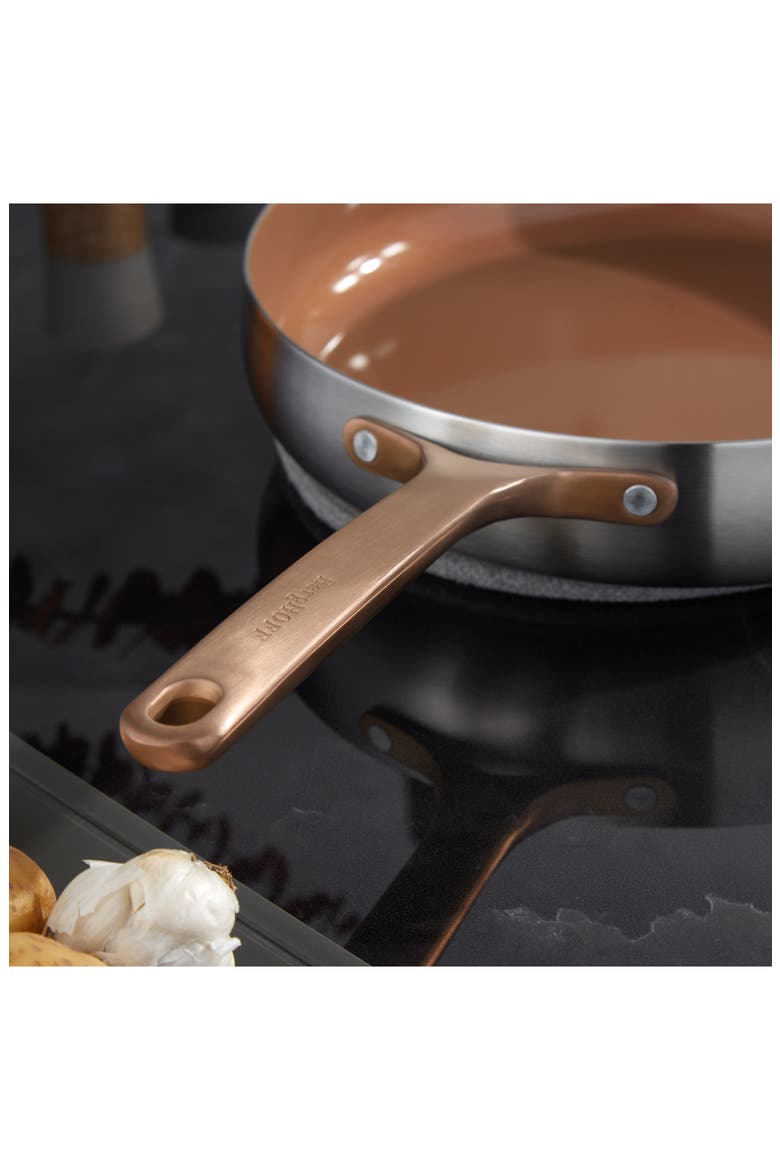 Belly Tri-Ply Stainless Steel Skillet, Alternate, color, WARM BLUSH
