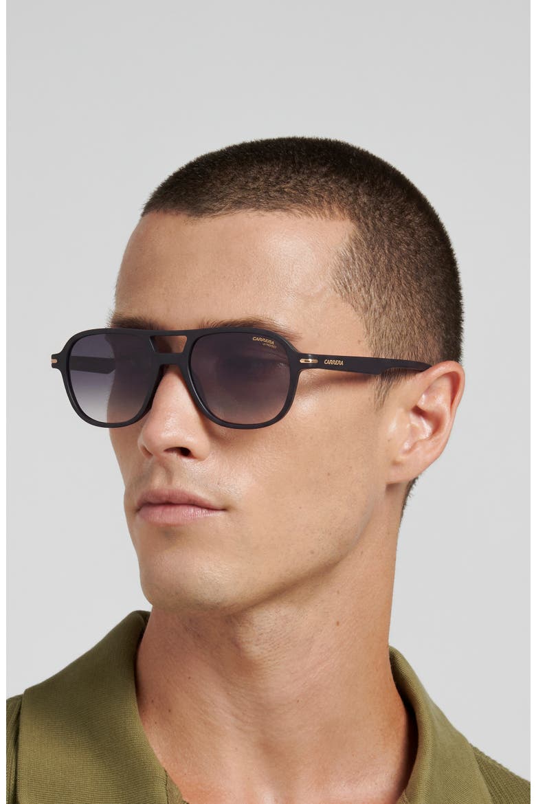 CA 392/S 54mm Square Sunglasses, Alternate, color, BLACK/ DARK GREY SF