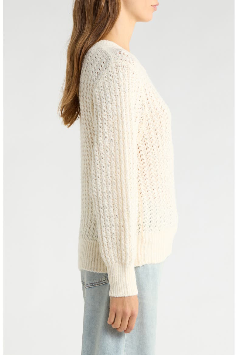 Alma Crewneck Sweater, Alternate, color, CREAM