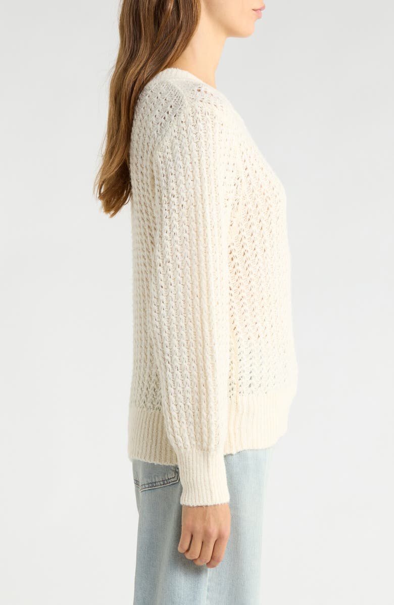 Marine Layer Alma Crewneck Sweater, Alternate, color, Cream