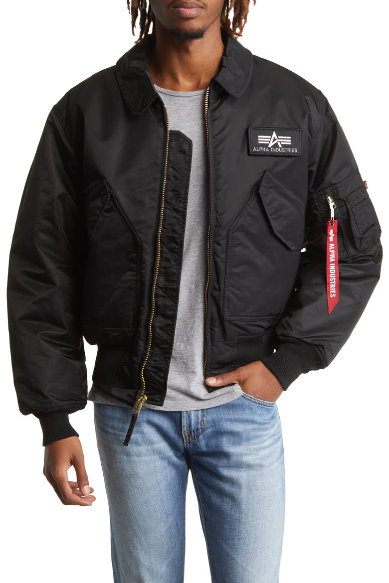 CWU 45/P Bomber Jacket, Main, color, BLACK