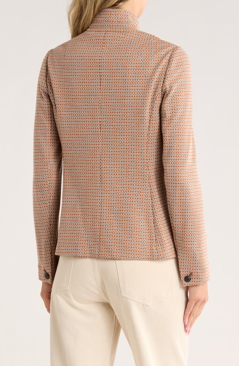 rag & bone Sadie Blazer, Alternate, color, Brown Geometric Print