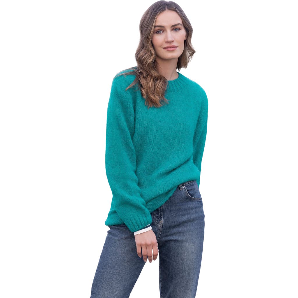 Celtic & Co. Alpaca Cotton Slouch Sweater in Sea Green  product