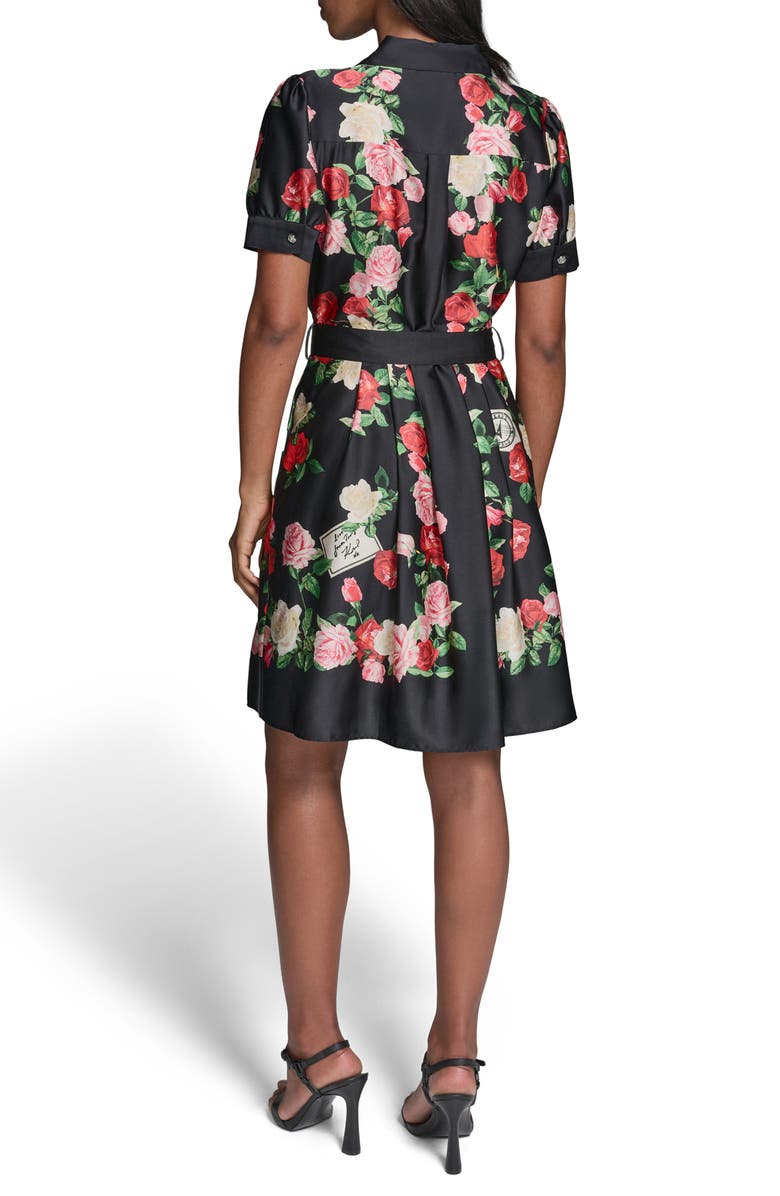 KARL LAGERFELD PARIS Floral Print Shirtdress, Alternate, color, 