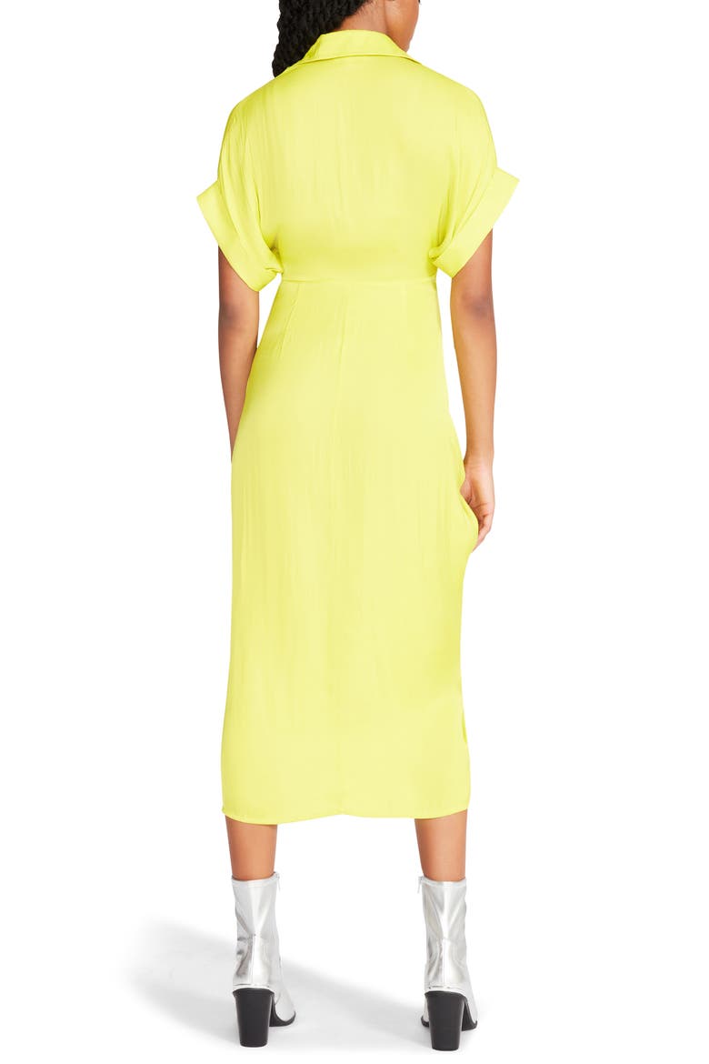 Tori Tie Waist Satin Midi Shirtdress, Alternate, color, SULPHUR SPRING