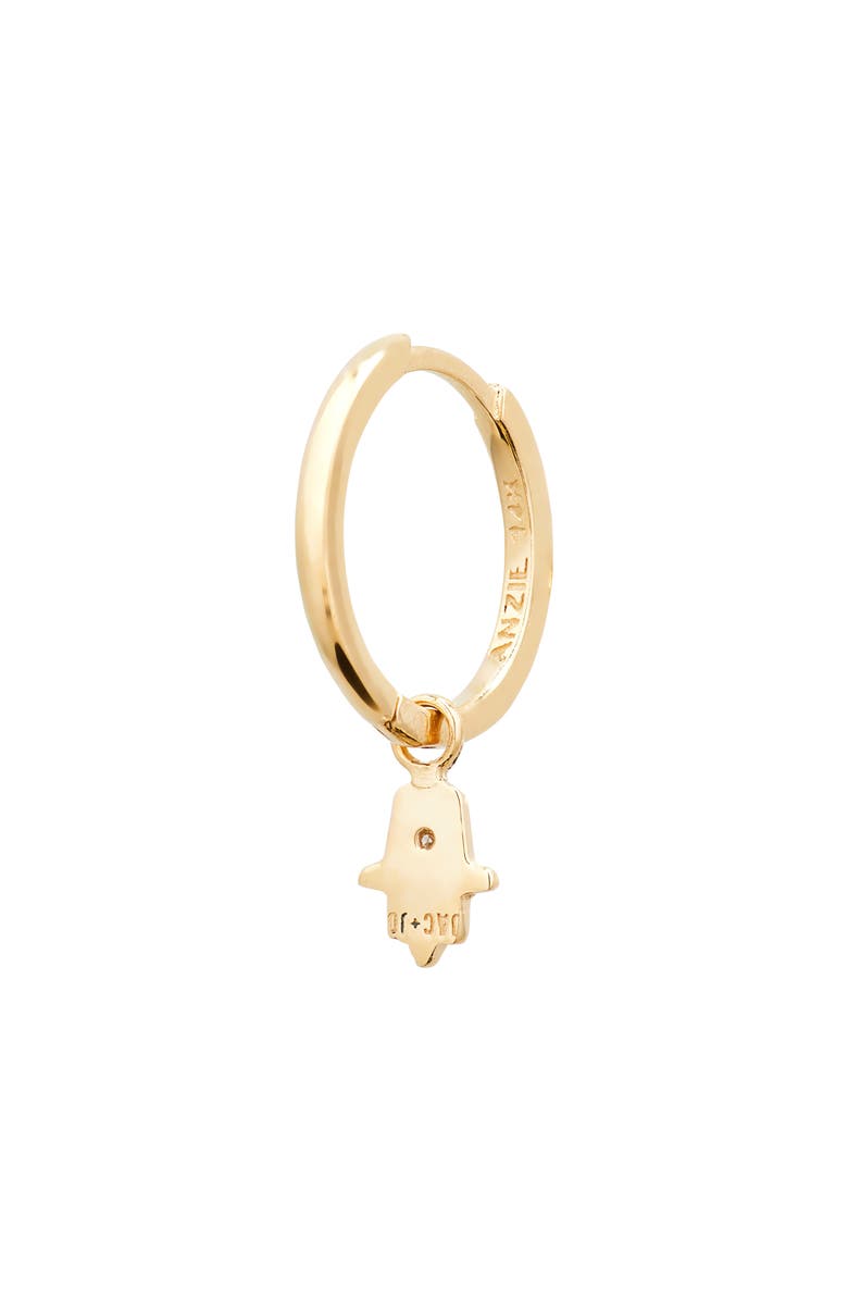 Anzie x Mel Soldera Icon Hamsa Diamond Single Clicker, Alternate, color, Clear/Gold
